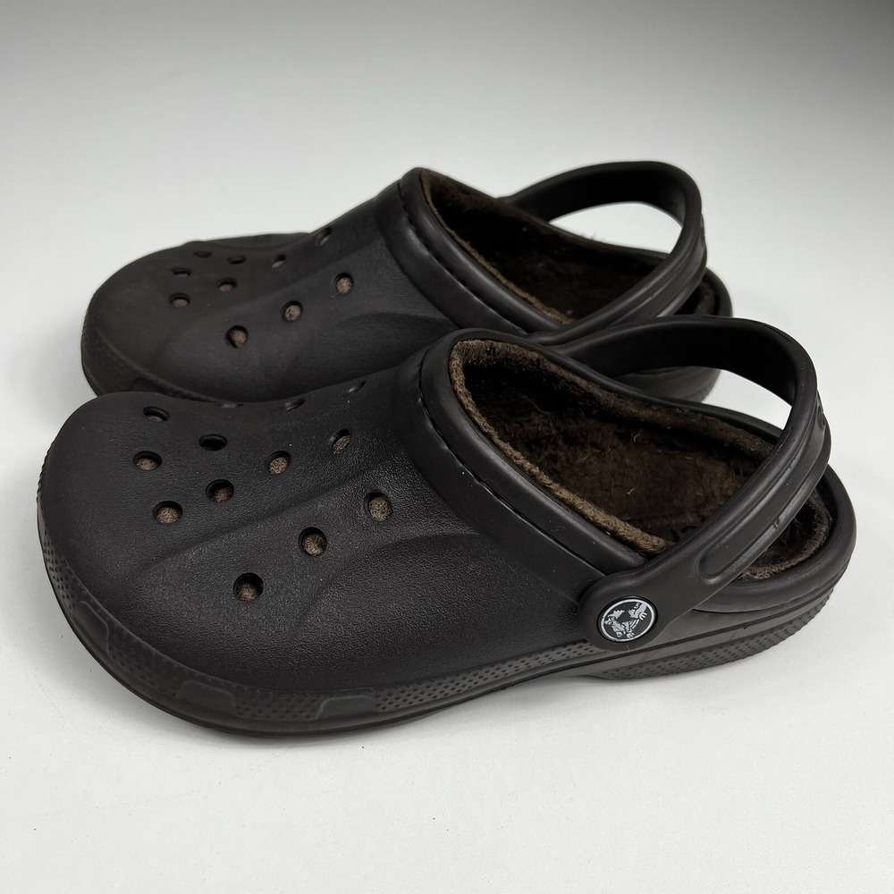 Crocs Baya Lined Women's Size 7 Brown Clogs Casual Shoes